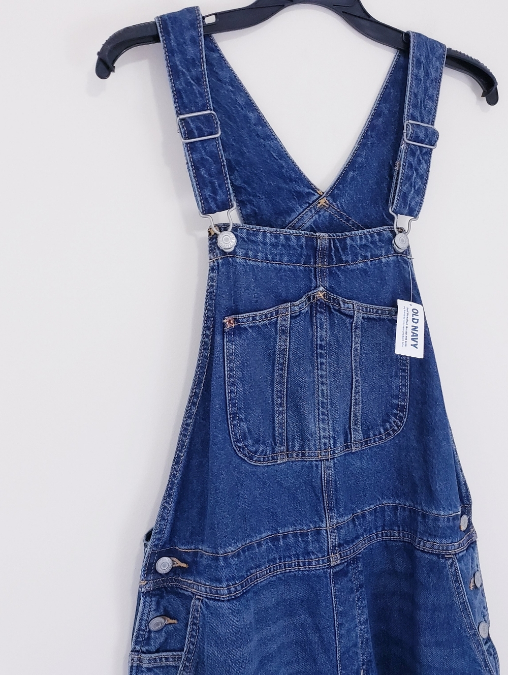 Old Navy Straight Leg Slouchy Overalls New With Tags True Blue Size 12 NEW NWT - Picture 4 of 10